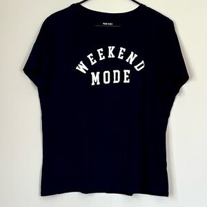 Nine West Black ‘Weekend Mode' Women's Short Sleeved Top - Size: Extra Large